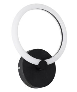 Alternative view of GloboStar® MATILDA 61339 Φωτιστικό Τοίχου - Απλίκα Design LED CCT 8W 960lm 360° AC 220-240V - Εναλλαγή Φωτισμού μέσω Διακόπτη On/Off All In One Ψυχρό 6000k+Φυσικό 4500k+Θερμό 2700k Μ20 x Π5 x Υ25.5cm - Μαύρο - 3 Years Warranty