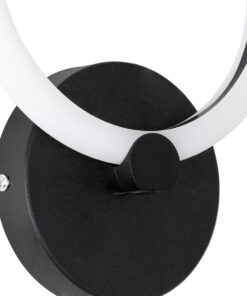 GloboStar® MATILDA 61339 Φωτιστικό Τοίχου - Απλίκα Design LED CCT 8W 960lm 360° AC 220-240V - Εναλλαγή Φωτισμού μέσω Διακόπτη On/Off All In One Ψυχρό 6000k+Φυσικό 4500k+Θερμό 2700k Μ20 x Π5 x Υ25.5cm - Μαύρο - 3 Years Warranty 15 61339 5