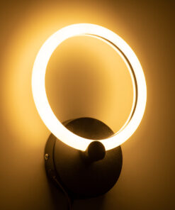 GloboStar® MATILDA 61339 Φωτιστικό Τοίχου - Απλίκα Design LED CCT 8W 960lm 360° AC 220-240V - Εναλλαγή Φωτισμού μέσω Διακόπτη On/Off All In One Ψυχρό 6000k+Φυσικό 4500k+Θερμό 2700k Μ20 x Π5 x Υ25.5cm - Μαύρο - 3 Years Warranty 16 61339 6