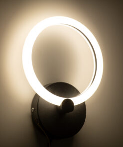 GloboStar® MATILDA 61339 Φωτιστικό Τοίχου - Απλίκα Design LED CCT 8W 960lm 360° AC 220-240V - Εναλλαγή Φωτισμού μέσω Διακόπτη On/Off All In One Ψυχρό 6000k+Φυσικό 4500k+Θερμό 2700k Μ20 x Π5 x Υ25.5cm - Μαύρο - 3 Years Warranty 17 61339 7