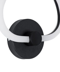 GloboStar® REGINA 61341 Φωτιστικό Τοίχου - Απλίκα Design LED CCT 8W 960lm 360° AC 220-240V - Εναλλαγή Φωτισμού μέσω Διακόπτη On/Off All In One Ψυχρό 6000k+Φυσικό 4500k+Θερμό 2700k Μ25 x Π7 x Υ28.5cm - Μαύρο - 3 Years Warranty 15 61341 5