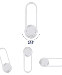 GLOBOSTAR® DALLAS 61346 Μοντέρνο Φωτιστικό Τοίχου - Απλίκα LED 12W 1440lm 300° AC 220-240V IP20 Ρυθμιζόμενο Λευκό CCT με On/Off 2700K/4500K/6000K - Lumileds SMD Chip - Λευκό Ματ - Μ12 x Π6.5 x Υ32cm - 3 Χρόνια Εγγύηση 19 61346 7