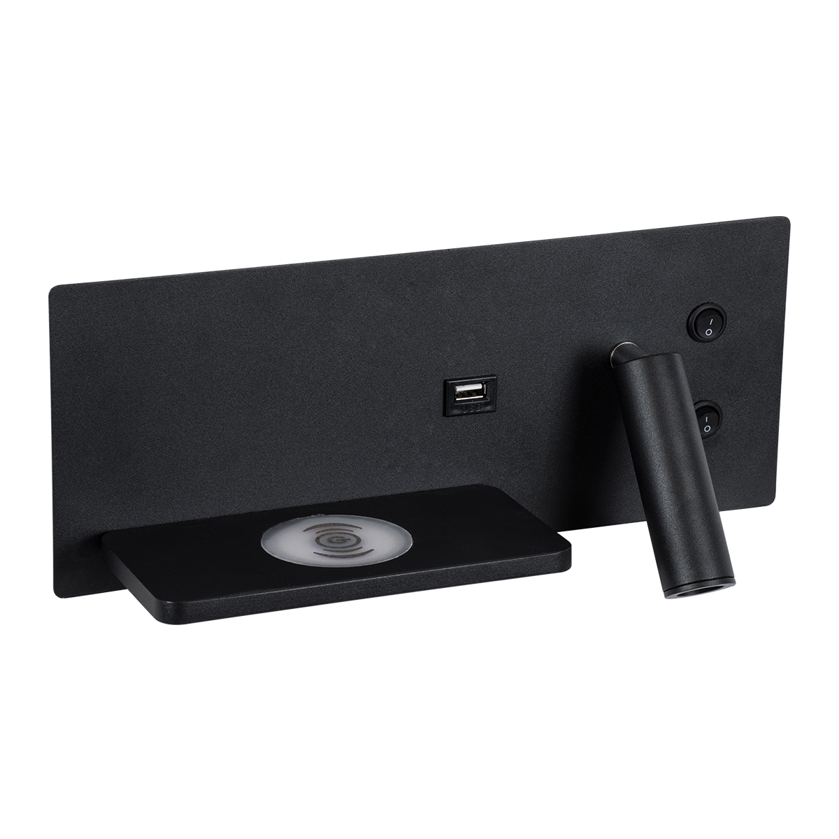 GloboStar® PALADIN 61351 Μοντέρνο Φωτιστικό Τοίχου - Απλίκα Ξενοδοχείου Bed Side LED 6W 720lm 36° AC 220-240V - Reading Light & Κρυφός Φωτισμός - Φορτιστές USB 3A & Wireless 20W - Μ30 x Π11 x Υ12cm - Φυσικό Λευκό 4500K - Μαύρο - Αριστερό 4 GloboStar® PALADIN 61351 Μοντέρνο Φωτιστικό Τοίχου - Απλίκα Ξενοδοχείου Bed Side LED 6W 720lm 36° AC 220-240V - Reading Light & Κρυφός Φωτισμός - Φορτιστές USB 3A & Wireless 20W - Μ30 x Π11 x Υ12cm - Φυσικό Λευκό 4500K - Μαύρο - Αριστερό - Image 2