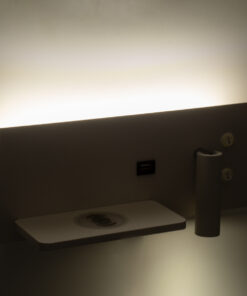 GloboStar® PALADIN 61353 Μοντέρνο Φωτιστικό Τοίχου - Απλίκα Ξενοδοχείου Bed Side LED 6W 720lm 36° AC 220-240V - Reading Light & Κρυφός Φωτισμός - Φορτιστές USB 3A & Wireless 20W - Μ30 x Π11 x Υ12cm - Φυσικό Λευκό 4500K - Λευκό - Αριστερό 26 61353 11