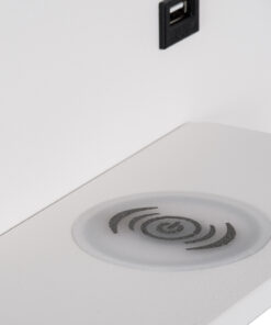 GloboStar® PALADIN 61353 Μοντέρνο Φωτιστικό Τοίχου - Απλίκα Ξενοδοχείου Bed Side LED 6W 720lm 36° AC 220-240V - Reading Light & Κρυφός Φωτισμός - Φορτιστές USB 3A & Wireless 20W - Μ30 x Π11 x Υ12cm - Φυσικό Λευκό 4500K - Λευκό - Αριστερό 22 61353 7