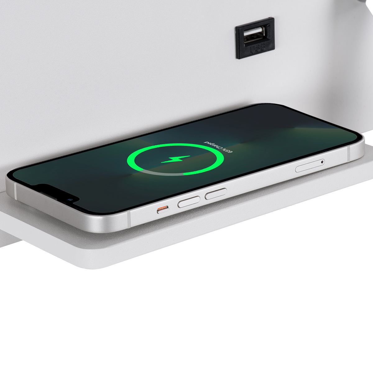 GloboStar® PALADIN 61353 Μοντέρνο Φωτιστικό Τοίχου - Απλίκα Ξενοδοχείου Bed Side LED 6W 720lm 36° AC 220-240V - Reading Light & Κρυφός Φωτισμός - Φορτιστές USB 3A & Wireless 20W - Μ30 x Π11 x Υ12cm - Φυσικό Λευκό 4500K - Λευκό - Αριστερό 10 GloboStar® PALADIN 61353 Μοντέρνο Φωτιστικό Τοίχου - Απλίκα Ξενοδοχείου Bed Side LED 6W 720lm 36° AC 220-240V - Reading Light & Κρυφός Φωτισμός - Φορτιστές USB 3A & Wireless 20W - Μ30 x Π11 x Υ12cm - Φυσικό Λευκό 4500K - Λευκό - Αριστερό - Image 8