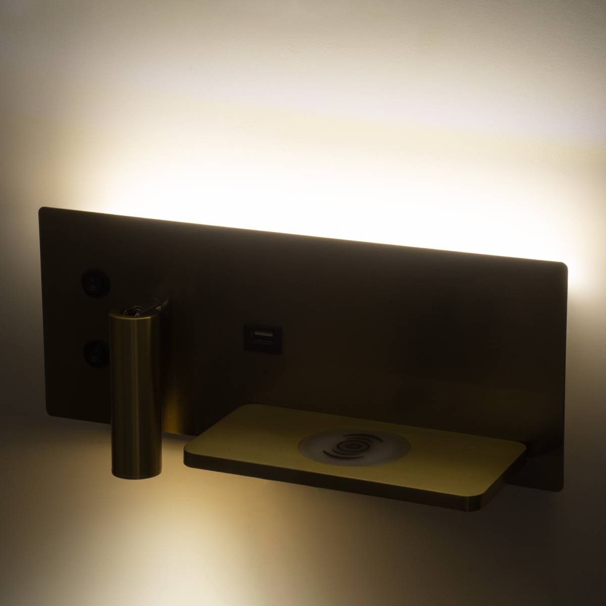 GloboStar® PALADIN 61358 Μοντέρνο Φωτιστικό Τοίχου - Απλίκα Ξενοδοχείου Bed Side LED 6W 720lm 36° AC 220-240V - Reading Light & Κρυφός Φωτισμός - Φορτιστές USB 3A & Wireless 20W - Μ30 x Π11 x Υ12cm - Φυσικό Λευκό 4500K - Χρυσό Βούρτσας - Δεξί 13 GloboStar® PALADIN 61358 Μοντέρνο Φωτιστικό Τοίχου - Απλίκα Ξενοδοχείου Bed Side LED 6W 720lm 36° AC 220-240V - Reading Light & Κρυφός Φωτισμός - Φορτιστές USB 3A & Wireless 20W - Μ30 x Π11 x Υ12cm - Φυσικό Λευκό 4500K - Χρυσό Βούρτσας - Δεξί - Image 11