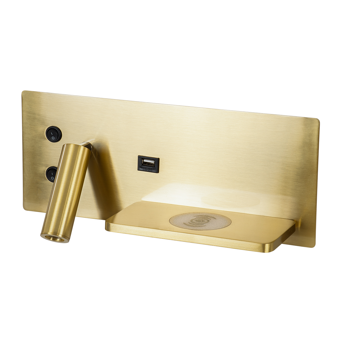 GloboStar® PALADIN 61358 Μοντέρνο Φωτιστικό Τοίχου - Απλίκα Ξενοδοχείου Bed Side LED 6W 720lm 36° AC 220-240V - Reading Light & Κρυφός Φωτισμός - Φορτιστές USB 3A & Wireless 20W - Μ30 x Π11 x Υ12cm - Φυσικό Λευκό 4500K - Χρυσό Βούρτσας - Δεξί 4 GloboStar® PALADIN 61358 Μοντέρνο Φωτιστικό Τοίχου - Απλίκα Ξενοδοχείου Bed Side LED 6W 720lm 36° AC 220-240V - Reading Light & Κρυφός Φωτισμός - Φορτιστές USB 3A & Wireless 20W - Μ30 x Π11 x Υ12cm - Φυσικό Λευκό 4500K - Χρυσό Βούρτσας - Δεξί - Image 2