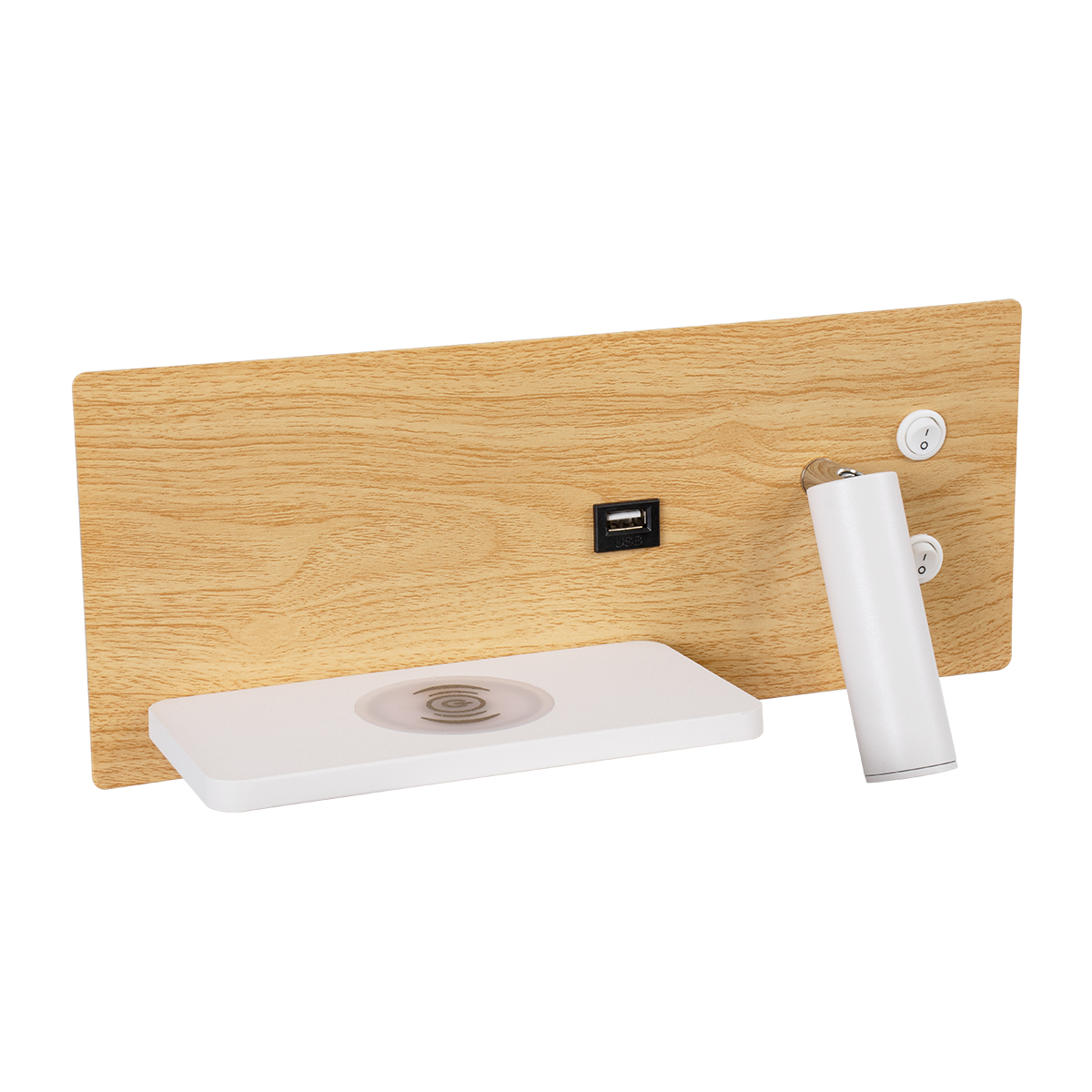GloboStar® PALADIN 61359 Μοντέρνο Φωτιστικό Τοίχου - Απλίκα Ξενοδοχείου Bed Side LED 6W 720lm 36° AC 220-240V - Reading Light & Κρυφός Φωτισμός - Φορτιστές USB 3A & Wireless 20W - Μ30 x Π11 x Υ12cm - Φυσικό Λευκό 4500K - Ξύλο & Λευκό - Αριστερό 4 GloboStar® PALADIN 61359 Μοντέρνο Φωτιστικό Τοίχου - Απλίκα Ξενοδοχείου Bed Side LED 6W 720lm 36° AC 220-240V - Reading Light & Κρυφός Φωτισμός - Φορτιστές USB 3A & Wireless 20W - Μ30 x Π11 x Υ12cm - Φυσικό Λευκό 4500K - Ξύλο & Λευκό - Αριστερό - Image 2
