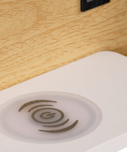 GloboStar® PALADIN 61360 Μοντέρνο Φωτιστικό Τοίχου - Απλίκα Ξενοδοχείου Bed Side LED 6W 720lm 36° AC 220-240V - Reading Light & Κρυφός Φωτισμός - Φορτιστές USB 3A & Wireless 20W - Μ30 x Π11 x Υ12cm - Φυσικό Λευκό 4500K - Ξύλο & Λευκό - Δεξί 22 61360 7