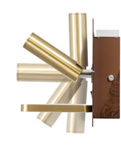 GloboStar® PALADIN 61362 Μοντέρνο Φωτιστικό Τοίχου - Απλίκα Ξενοδοχείου Bed Side LED 6W 720lm 36° AC 220-240V - Reading Light & Κρυφός Φωτισμός - Φορτιστές USB 3A & Wireless 20W - Μ30 x Π11 x Υ12cm - Φυσικό Λευκό 4500K - Ξύλο & Χρυσό - Δεξί 19 61362 4