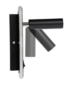 GLOBOSTAR® LADY-O 61363 Μοντέρνο Φωτιστικό Τοίχου - Απλίκα Ξενοδοχείου Reading Light με Φορτιστή USB 3A LED 10W 1000lm 36° & 360° AC 220-240V IP20 Φυσικό Λευκό 4500K - Bridgelux COB Chip & TÜV SÜD Driver - Μαύρο Ματ - Μ10.5 x Π10 x Υ18.5cm - 3 Χρόνια Εγγύηση 16 61363 4