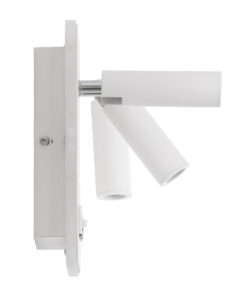 GloboStar® LADY-O 61364 Μοντέρνο Φωτιστικό Τοίχου - Απλίκα Ξενοδοχείου Bed Side LED 10W 1000lm 36° & 360° AC 220-240V - Reading Light & Κρυφός Φωτισμός - Φορτιστής USB 3A - Μ10.5 x Π10 x Υ18.5cm - Φυσικό Λευκό 4500K - Λευκό - 3 Χρόνια Εγγύηση 16 61364 4