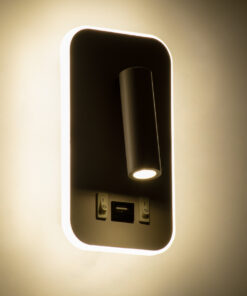 GloboStar® LADY-O 61364 Μοντέρνο Φωτιστικό Τοίχου - Απλίκα Ξενοδοχείου Bed Side LED 10W 1000lm 36° & 360° AC 220-240V - Reading Light & Κρυφός Φωτισμός - Φορτιστής USB 3A - Μ10.5 x Π10 x Υ18.5cm - Φυσικό Λευκό 4500K - Λευκό - 3 Χρόνια Εγγύηση 20 61364 8