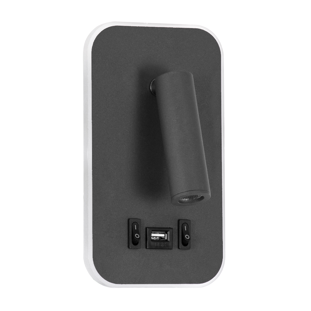 GLOBOSTAR® LADY-O 61365 Μοντέρνο Φωτιστικό Τοίχου - Απλίκα Ξενοδοχείου Reading Light με Φορτιστή USB 3A LED 10W 1000lm 36° & 360° AC 220-240V IP20 Φυσικό Λευκό 4500K - Bridgelux COB Chip & TÜV SÜD Driver - Γκρι Ανθρακί Ματ - Μ10.5 x Π10 x Υ18.5cm - 3 Χρόνια Εγγύηση 4 GLOBOSTAR® LADY-O 61365 Μοντέρνο Φωτιστικό Τοίχου - Απλίκα Ξενοδοχείου Reading Light με Φορτιστή USB 3A LED 10W 1000lm 36° & 360° AC 220-240V IP20 Φυσικό Λευκό 4500K - Bridgelux COB Chip & TÜV SÜD Driver - Γκρι Ανθρακί Ματ - Μ10.5 x Π10 x Υ18.5cm - 3 Χρόνια Εγγύηση - Image 2