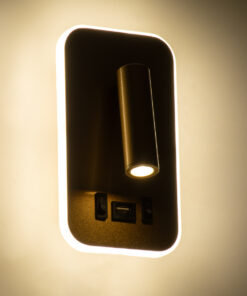 GloboStar® LADY-O 61366 Μοντέρνο Φωτιστικό Τοίχου - Απλίκα Ξενοδοχείου Bed Side LED 10W 1000lm 36° & 360° AC 220-240V - Reading Light & Κρυφός Φωτισμός - Φορτιστής USB 3A - Μ10.5 x Π10 x Υ18.5cm - Φυσικό Λευκό 4500K - Χρυσό Βούρτσας - 3 Χρόνια Εγγύηση 20 61366 8