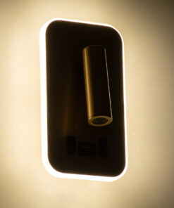 GloboStar® LADY-O 61366 Μοντέρνο Φωτιστικό Τοίχου - Απλίκα Ξενοδοχείου Bed Side LED 10W 1000lm 36° & 360° AC 220-240V - Reading Light & Κρυφός Φωτισμός - Φορτιστής USB 3A - Μ10.5 x Π10 x Υ18.5cm - Φυσικό Λευκό 4500K - Χρυσό Βούρτσας - 3 Χρόνια Εγγύηση 21 61366 9