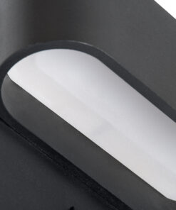 GloboStar® IBIS 61367 Μοντέρνο Φωτιστικό Τοίχου - Απλίκα Ξενοδοχείου Bed Side LED 10W 1100lm 36° & 360° AC 220-240V - Reading Light & Up/Down Light - Φορτιστής USB 3A - Μ10 x Π6.1 x Υ18cm - Φυσικό Λευκό 4500K - Μαύρο 22 61367 8