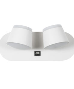 GloboStar® REGENCY 61377 Μοντέρνο Φωτιστικό Τοίχου - Απλίκα Ξενοδοχείου Reading Light με Φορτιστή USB 3A LED 16W 1840lm 120° AC 220-240V IP20 Φυσικό Λευκό 4500K - Λευκό - Μ16.5 x Π12 x Υ10cm - 3 Χρόνια Εγγύηση 13 61377 3