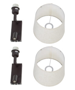 GloboStar® ROULETTE-R 61381 Μοντέρνο Φωτιστικό Τοίχου - Απλίκα Ξενοδοχείου Bed Side LED 3W 360lm & 1 x E27 36° & 360° AC 220-240V - Reading Up/Down Light - Φορτιστής USB 3A - Μ22 x Π23.5 x Υ37cm - Φυσικό Λευκό 4500K - Καφέ με Μπεζ Καπέλο - Σετ 2 Τεμαχίων 24 61381 10