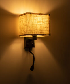 GloboStar® ROULETTE-S 61383 Μοντέρνο Φωτιστικό Τοίχου - Απλίκα Ξενοδοχείου Bed Side LED 3W 360lm & 1 x E27 36° & 360° AC 220-240V - Reading Up/Down Light - Φορτιστής USB 3A - Μ17 x Π20 x Υ37cm - Φυσικό Λευκό 4500K - Λευκό με Μπεζ Καπέλο - Σετ 2 Τεμαχίων 26 61383 12