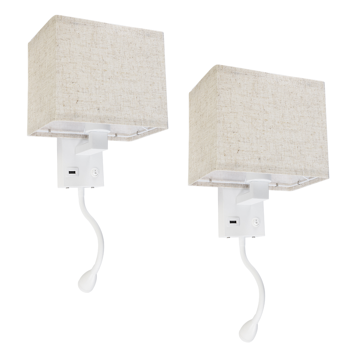 GloboStar® ROULETTE-S 61383 Μοντέρνο Φωτιστικό Τοίχου - Απλίκα Ξενοδοχείου Bed Side LED 3W 360lm & 1 x E27 36° & 360° AC 220-240V - Reading Up/Down Light - Φορτιστής USB 3A - Μ17 x Π20 x Υ37cm - Φυσικό Λευκό 4500K - Λευκό με Μπεζ Καπέλο - Σετ 2 Τεμαχίων 4 GloboStar® ROULETTE-S 61383 Μοντέρνο Φωτιστικό Τοίχου - Απλίκα Ξενοδοχείου Bed Side LED 3W 360lm & 1 x E27 36° & 360° AC 220-240V - Reading Up/Down Light - Φορτιστής USB 3A - Μ17 x Π20 x Υ37cm - Φυσικό Λευκό 4500K - Λευκό με Μπεζ Καπέλο - Σετ 2 Τεμαχίων - Image 2