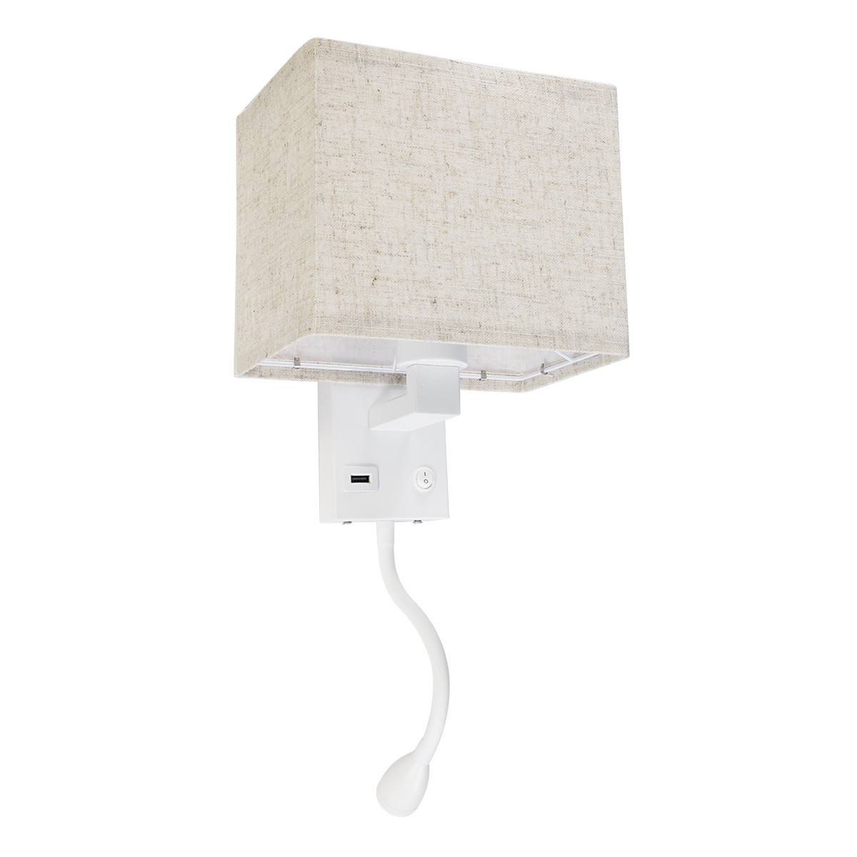 GloboStar® ROULETTE-S 61383 Μοντέρνο Φωτιστικό Τοίχου - Απλίκα Ξενοδοχείου Bed Side LED 3W 360lm & 1 x E27 36° & 360° AC 220-240V - Reading Up/Down Light - Φορτιστής USB 3A - Μ17 x Π20 x Υ37cm - Φυσικό Λευκό 4500K - Λευκό με Μπεζ Καπέλο - Σετ 2 Τεμαχίων 5 GloboStar® ROULETTE-S 61383 Μοντέρνο Φωτιστικό Τοίχου - Απλίκα Ξενοδοχείου Bed Side LED 3W 360lm & 1 x E27 36° & 360° AC 220-240V - Reading Up/Down Light - Φορτιστής USB 3A - Μ17 x Π20 x Υ37cm - Φυσικό Λευκό 4500K - Λευκό με Μπεζ Καπέλο - Σετ 2 Τεμαχίων - Image 3