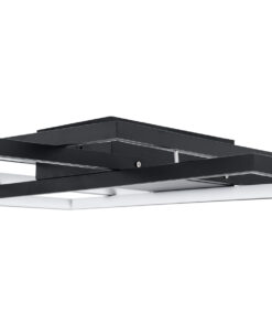 GLOBOSTAR® QUADRA 61385 Μοντέρνο Φωτιστικό Οροφής LED 100W 12000lm 120° AC 220-240V IP20 Ρυθμιζόμενο Λευκό CCT με Χειριστήριο από 2700K έως 6000K Dimmable - Lumileds SMD Chip - Μαύρο Ματ - Μ85 x Π45 x Υ9cm - 3 Χρόνια Εγγύηση 17 61385 7