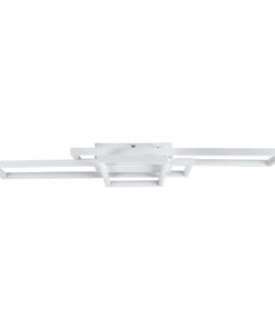 GloboStar® QUADRA 61386 Φωτιστικό Οροφής Design LED CCT 100W 12000lm 120° AC 220-240V - Εναλλαγή Φωτισμού μέσω Τηλεχειριστηρίου All In One Ψυχρό 6000k+Φυσικό 4500k+Θερμό 2700k Dimmable Μ85 x Π45 x Υ9cm - Λευκό - 3 Years Warranty 13 61386 3