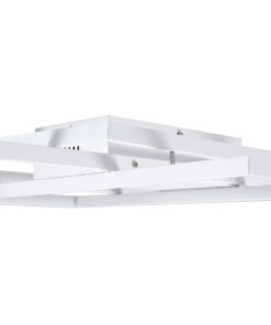 GloboStar® QUADRA 61386 Φωτιστικό Οροφής Design LED CCT 100W 12000lm 120° AC 220-240V - Εναλλαγή Φωτισμού μέσω Τηλεχειριστηρίου All In One Ψυχρό 6000k+Φυσικό 4500k+Θερμό 2700k Dimmable Μ85 x Π45 x Υ9cm - Λευκό - 3 Years Warranty 17 61386 7