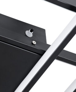 GloboStar® QUADRA 61388 Φωτιστικό Οροφής Design LED CCT 120W 14400lm 120° AC 220-240V - Εναλλαγή Φωτισμού μέσω Τηλεχειριστηρίου All In One Ψυχρό 6000k+Φυσικό 4500k+Θερμό 2700k Dimmable Μ105 x Π60 x Υ9cm - Μαύρο - 3 Years Warranty 16 61388 6