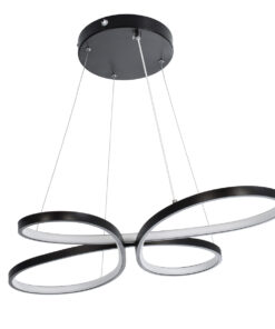 Alternative view of GLOBOSTAR® BUTTERFLY 61391 Μοντέρνο Κρεμαστό Φωτιστικό Οροφής LED 75W 8400lm 300° AC 220-240V IP20 Ρυθμιζόμενο Λευκό CCT με Χειριστήριο από 2700K έως 6000K Dimmable - Lumileds SMD Chip - Μαύρο - Μ70 x Π55 x Υ4cm - 3 Χρόνια Εγγύηση