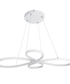 GLOBOSTAR® BUTTERFLY 61392 Μοντέρνο Κρεμαστό Φωτιστικό Οροφής LED 75W 8400lm 300° AC 220-240V IP20 Ρυθμιζόμενο Λευκό CCT με Χειριστήριο από 2700K έως 6000K Dimmable - Lumileds SMD Chip - Λευκό - Μ70 x Π55 x Υ4cm - 3 Χρόνια Εγγύηση 18 61392 4