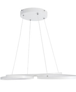 GLOBOSTAR® BUTTERFLY 61392 Μοντέρνο Κρεμαστό Φωτιστικό Οροφής LED 75W 8400lm 300° AC 220-240V IP20 Ρυθμιζόμενο Λευκό CCT με Χειριστήριο από 2700K έως 6000K Dimmable - Lumileds SMD Chip - Λευκό - Μ70 x Π55 x Υ4cm - 3 Χρόνια Εγγύηση 19 61392 5