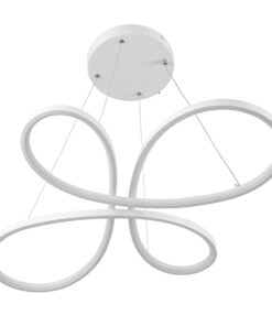 GLOBOSTAR® BUTTERFLY 61392 Μοντέρνο Κρεμαστό Φωτιστικό Οροφής LED 75W 8400lm 300° AC 220-240V IP20 Ρυθμιζόμενο Λευκό CCT με Χειριστήριο από 2700K έως 6000K Dimmable - Lumileds SMD Chip - Λευκό - Μ70 x Π55 x Υ4cm - 3 Χρόνια Εγγύηση 20 61392 6