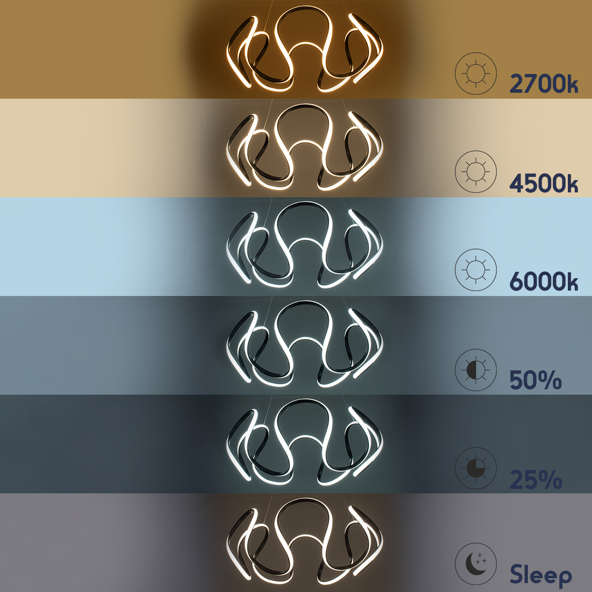 GLOBOSTAR® TARANTULA 61394 Μοντέρνο Κρεμαστό Φωτιστικό Οροφής LED 120W 13440lm 300° AC 220-240V IP20 Ρυθμιζόμενο Λευκό CCT με Χειριστήριο από 2700K έως 6000K Dimmable - Lumileds SMD Chip - Μαύρο - Μ78 x Π78 x Υ31.5cm - 3 Χρόνια Εγγύηση 13 GLOBOSTAR® TARANTULA 61394 Μοντέρνο Κρεμαστό Φωτιστικό Οροφής LED 120W 13440lm 300° AC 220-240V IP20 Ρυθμιζόμενο Λευκό CCT με Χειριστήριο από 2700K έως 6000K Dimmable - Lumileds SMD Chip - Μαύρο - Μ78 x Π78 x Υ31.5cm - 3 Χρόνια Εγγύηση - Image 11