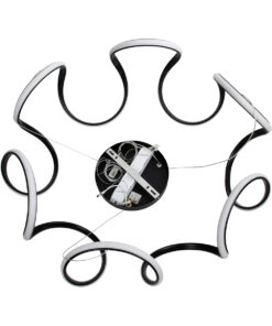 GLOBOSTAR® TARANTULA 61394 Μοντέρνο Κρεμαστό Φωτιστικό Οροφής LED 120W 13440lm 300° AC 220-240V IP20 Ρυθμιζόμενο Λευκό CCT με Χειριστήριο από 2700K έως 6000K Dimmable - Lumileds SMD Chip - Μαύρο - Μ78 x Π78 x Υ31.5cm - 3 Χρόνια Εγγύηση 21 61394 8