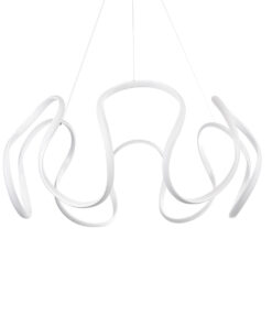 GLOBOSTAR® TARANTULA 61395 Μοντέρνο Κρεμαστό Φωτιστικό Οροφής LED 120W 13440lm 300° AC 220-240V IP20 Ρυθμιζόμενο Λευκό CCT με Χειριστήριο από 2700K έως 6000K Dimmable - Lumileds SMD Chip - Λευκό - Μ78 x Π78 x Υ31.5cm - 3 Χρόνια Εγγύηση 17 61395 3