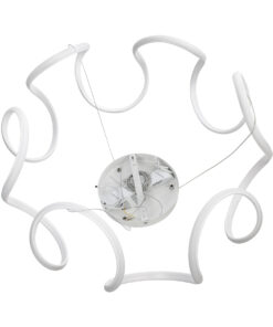 GLOBOSTAR® TARANTULA 61395 Μοντέρνο Κρεμαστό Φωτιστικό Οροφής LED 120W 13440lm 300° AC 220-240V IP20 Ρυθμιζόμενο Λευκό CCT με Χειριστήριο από 2700K έως 6000K Dimmable - Lumileds SMD Chip - Λευκό - Μ78 x Π78 x Υ31.5cm - 3 Χρόνια Εγγύηση 22 61395 8