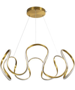 Alternative view of GLOBOSTAR® TARANTULA 61396 Μοντέρνο Κρεμαστό Φωτιστικό Οροφής LED 120W 13440lm 300° AC 220-240V IP20 Ρυθμιζόμενο Λευκό CCT με Χειριστήριο από 2700K έως 6000K Dimmable - Lumileds SMD Chip - Χρυσό Βούρτσας - Μ78 x Π78 x Υ31.5cm - 3 Χρόνια Εγγύηση