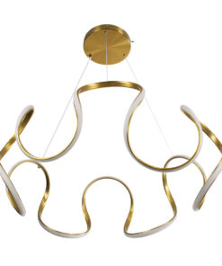 GLOBOSTAR® TARANTULA 61396 Μοντέρνο Κρεμαστό Φωτιστικό Οροφής LED 120W 13440lm 300° AC 220-240V IP20 Ρυθμιζόμενο Λευκό CCT με Χειριστήριο από 2700K έως 6000K Dimmable - Lumileds SMD Chip - Χρυσό Βούρτσας - Μ78 x Π78 x Υ31.5cm - 3 Χρόνια Εγγύηση 19 61396 5