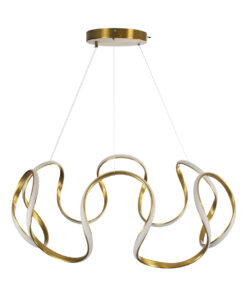 GLOBOSTAR® TARANTULA 61396 Μοντέρνο Κρεμαστό Φωτιστικό Οροφής LED 120W 13440lm 300° AC 220-240V IP20 Ρυθμιζόμενο Λευκό CCT με Χειριστήριο από 2700K έως 6000K Dimmable - Lumileds SMD Chip - Χρυσό Βούρτσας - Μ78 x Π78 x Υ31.5cm - 3 Χρόνια Εγγύηση 20 61396 6