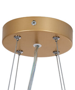 GLOBOSTAR® BARCHETTA 61399-P Μοντέρνο Κρεμαστό Φωτιστικό Οροφής LED 72W 8306lm 120° AC 220-240V IP20 Ρυθμιζόμενο Λευκό CCT με Χειριστήριο από 2700K έως 6000K Dimmable - Lumileds SMD Chip - Χρυσό - Μ48 x Π48 x Υ8.2cm - 3 Χρόνια Εγγύηση 29 61399 11 p