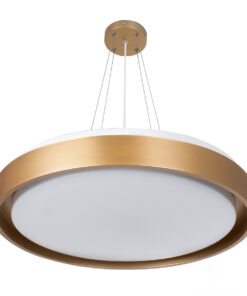 Alternative view of GLOBOSTAR® BARCHETTA 61399-P Μοντέρνο Κρεμαστό Φωτιστικό Οροφής LED 72W 8306lm 120° AC 220-240V IP20 Ρυθμιζόμενο Λευκό CCT με Χειριστήριο από 2700K έως 6000K Dimmable - Lumileds SMD Chip - Χρυσό - Μ48 x Π48 x Υ8.2cm - 3 Χρόνια Εγγύηση