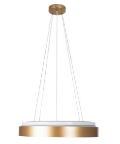 GLOBOSTAR® BARCHETTA 61399-P Μοντέρνο Κρεμαστό Φωτιστικό Οροφής LED 72W 8306lm 120° AC 220-240V IP20 Ρυθμιζόμενο Λευκό CCT με Χειριστήριο από 2700K έως 6000K Dimmable - Lumileds SMD Chip - Χρυσό - Μ48 x Π48 x Υ8.2cm - 3 Χρόνια Εγγύηση 22 61399 4 p