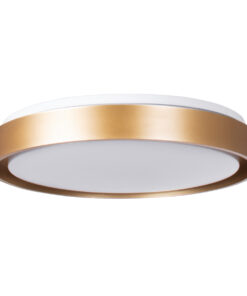 GloboStar® BARCHETTA 61399-S Πλαφονιέρα Οροφής LED CCT 72W 8306lm 120° AC 220-240V - Εναλλαγή Φωτισμού μέσω Τηλεχειριστηρίου All In One Ψυχρό 6000k+Φυσικό 4500k+Θερμό 2700k Dimmable Φ48cm - Χρυσό - 3 Years Warranty 22 61399 5 s