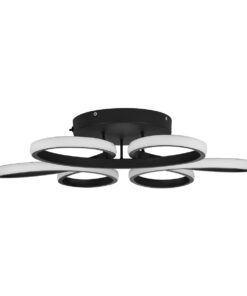 GLOBOSTAR® MARGARET 61400 Μοντέρνο Φωτιστικό Οροφής LED 54W 6210lm 360° AC 220-240V IP20 Ρυθμιζόμενο Λευκό CCT με Χειριστήριο από 2700K έως 6000K Dimmable - Lumileds SMD Chip - Μαύρο Ματ - Μ57 x Π57 x Υ12cm - 3 Χρόνια Εγγύηση 13 61400 4