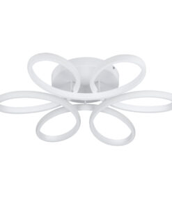 Alternative view of GLOBOSTAR® MARGARET 61401 Μοντέρνο Φωτιστικό Οροφής LED 54W 6210lm 360° AC 220-240V IP20 Ρυθμιζόμενο Λευκό CCT με Χειριστήριο από 2700K έως 6000K Dimmable - Lumileds SMD Chip - Λευκό Ματ - Μ57 x Π57 x Υ12cm - 3 Χρόνια Εγγύηση