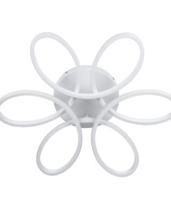 GLOBOSTAR® MARGARET 61401 Μοντέρνο Φωτιστικό Οροφής LED 54W 6210lm 360° AC 220-240V IP20 Ρυθμιζόμενο Λευκό CCT με Χειριστήριο από 2700K έως 6000K Dimmable - Lumileds SMD Chip - Λευκό Ματ - Μ57 x Π57 x Υ12cm - 3 Χρόνια Εγγύηση 12 61401 3