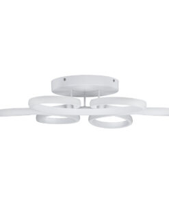 GLOBOSTAR® MARGARET 61401 Μοντέρνο Φωτιστικό Οροφής LED 54W 6210lm 360° AC 220-240V IP20 Ρυθμιζόμενο Λευκό CCT με Χειριστήριο από 2700K έως 6000K Dimmable - Lumileds SMD Chip - Λευκό Ματ - Μ57 x Π57 x Υ12cm - 3 Χρόνια Εγγύηση 13 61401 4